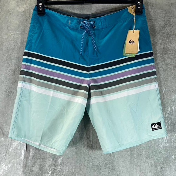 Quicksilver Men's Delph Blue Everyday Swell Vision 20" Pull-On Beach Short SZ 36 - Picture 1 of 13